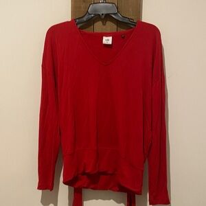 CAbi Red V-Neck Sweatshirt